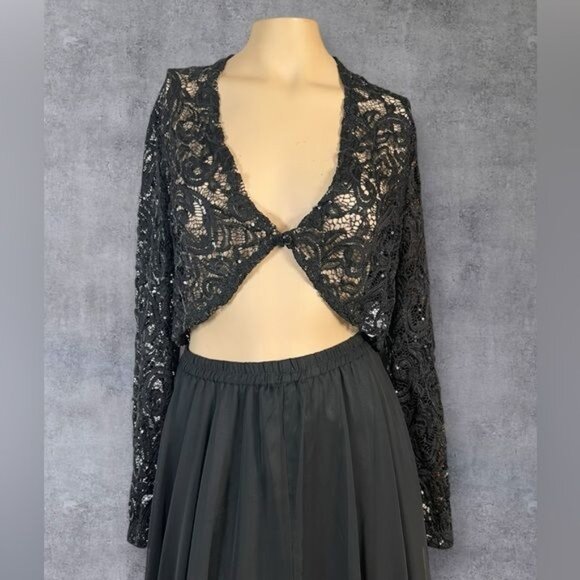 Onyx Nite Tops - Black Lace Bolero by Onyx Nite